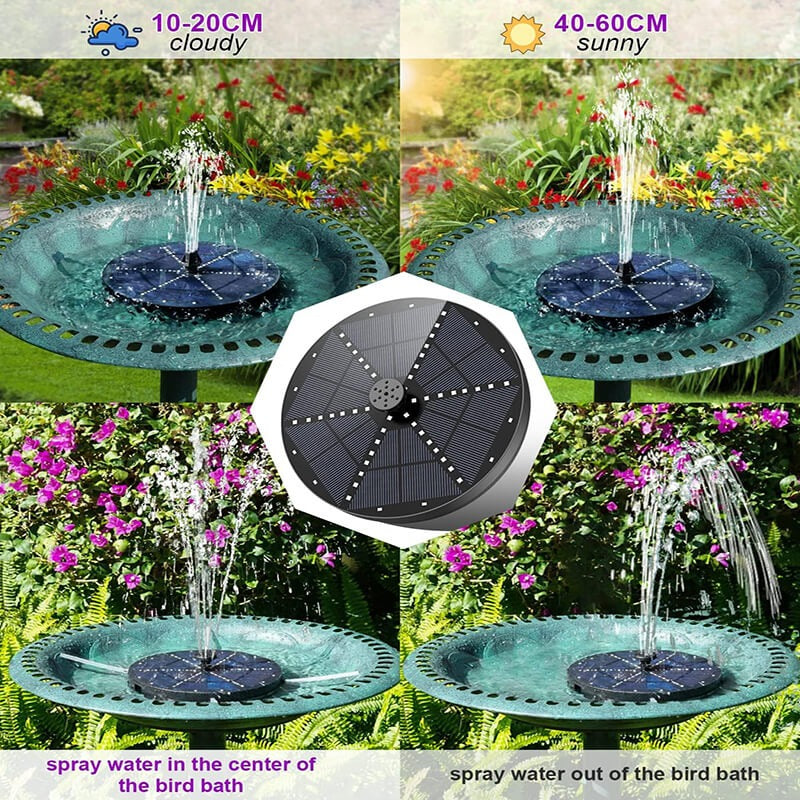 Solar Fountain with 60 LED Lights - product detail 4