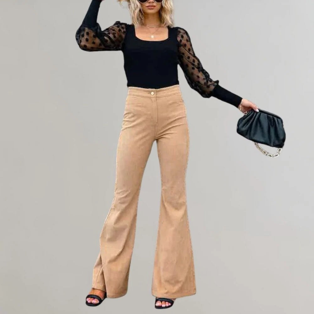 NOMOVA Trendy Corduroy Flared Trousers