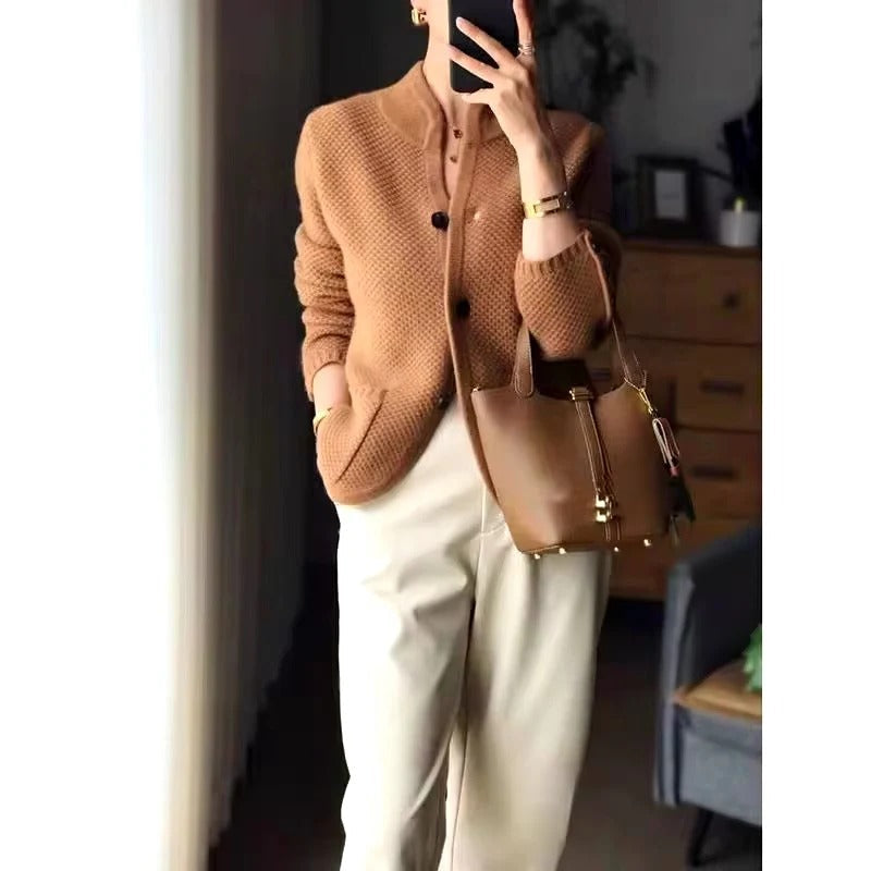 Thick Wool Sweater Jacket For Cold Winter Weather - product image 4