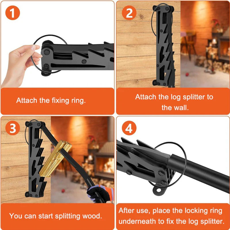 Wall Mounted Firewood Kindling Splitter - product detail 4