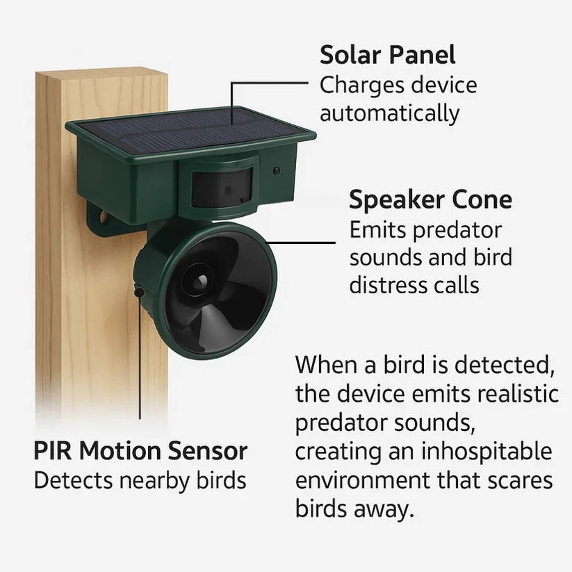 Motion Sensor Bird Deterrent for Crows - product detail 2