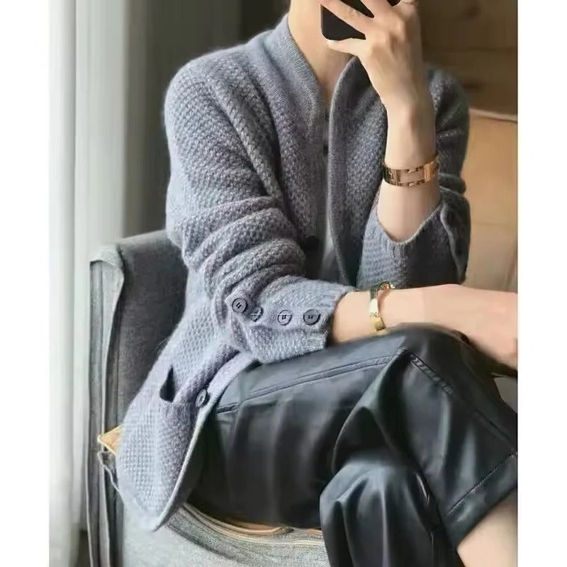 Thick Wool Sweater Jacket For Cold Winter Weather - product image 5