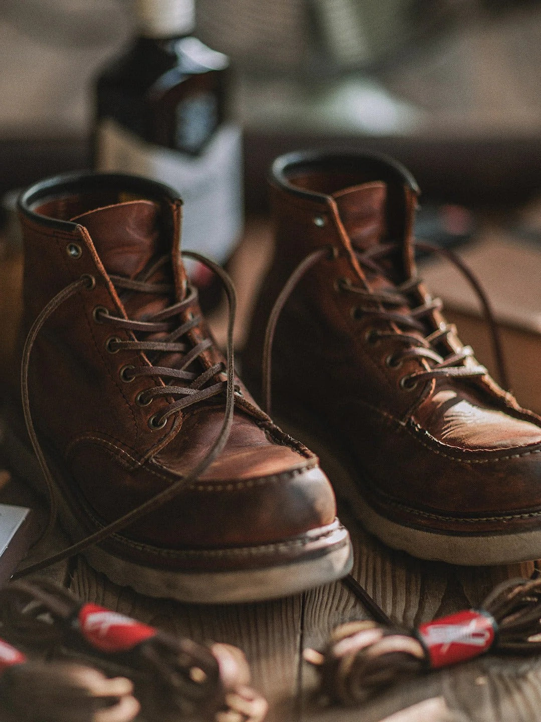 Men's Full Grain Leather Moccasin Toe Work Boots - product image 1