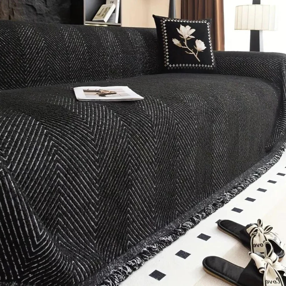 NOMOVA Stripe Herringbone Couch Cover