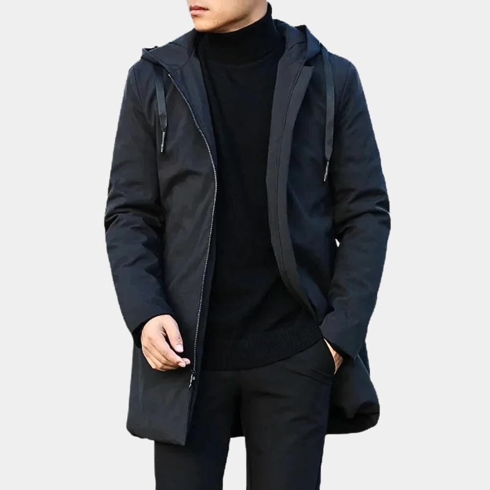 Neat Long Men's Coat - product detail 6