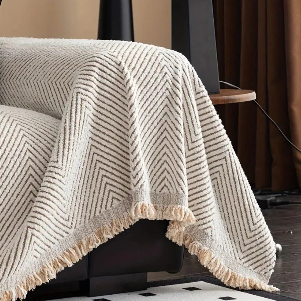 Stripe Herringbone Couch Cover - product detail 5