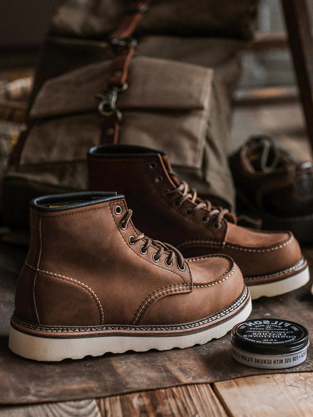 Men's Full Grain Leather Moccasin Toe Work Boots - product image 7