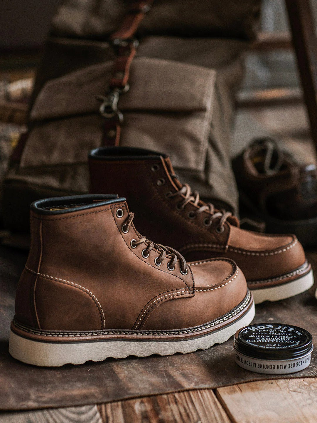 Men's Full Grain Leather Moccasin Toe Work Boots - product image 7