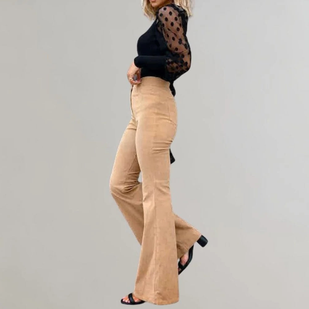 Trendy Corduroy Flared Trousers - product detail 2