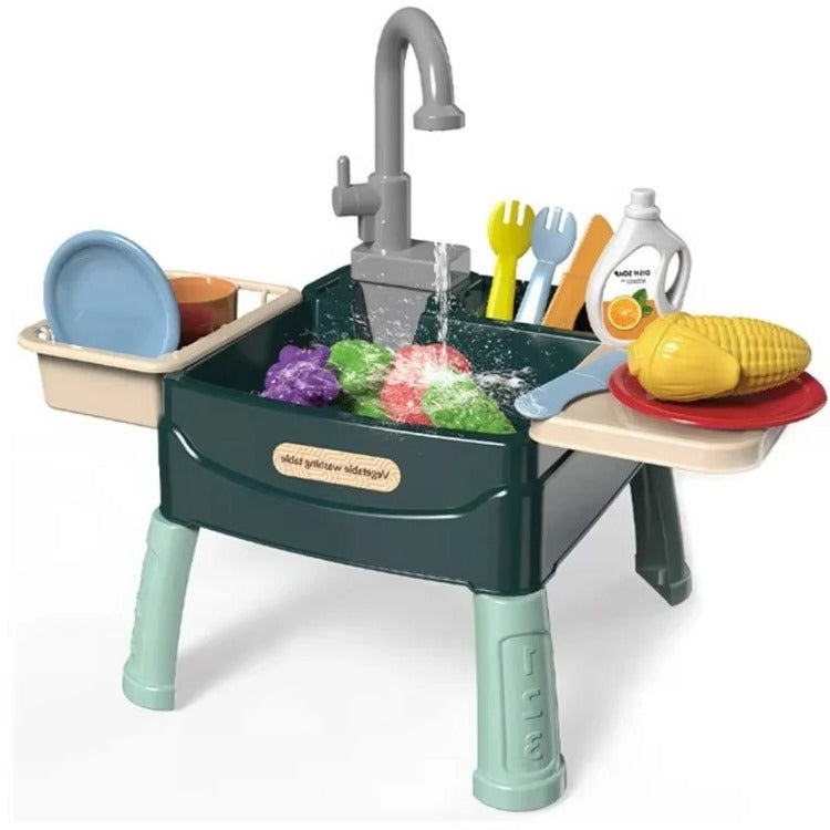 NOMOVA Children’s Play Kitchen with Flowing Water Feature