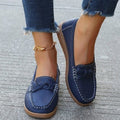 NOMOVA Women shoes Soft Leather Slip on Walking Loafers Shoes