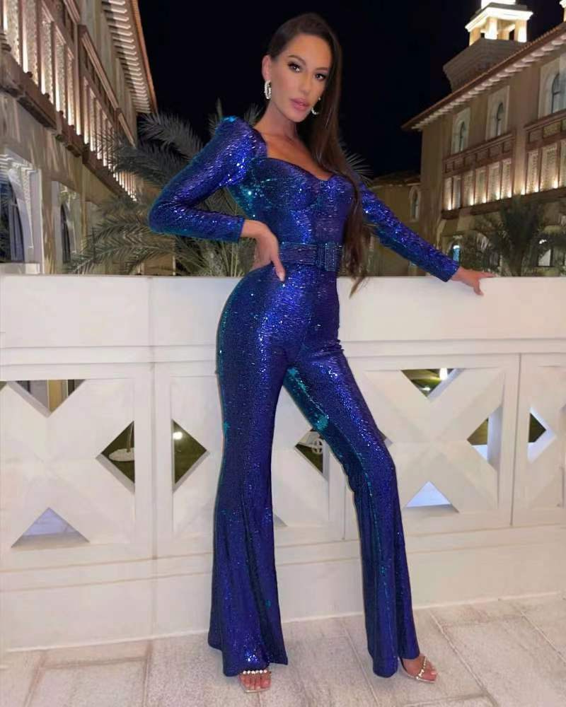 Sequin long-sleeved jumpsuit - product image 1