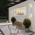 Luz de pared LED exterior elegante y moderna con iluminación hacia arriba y hacia abajo