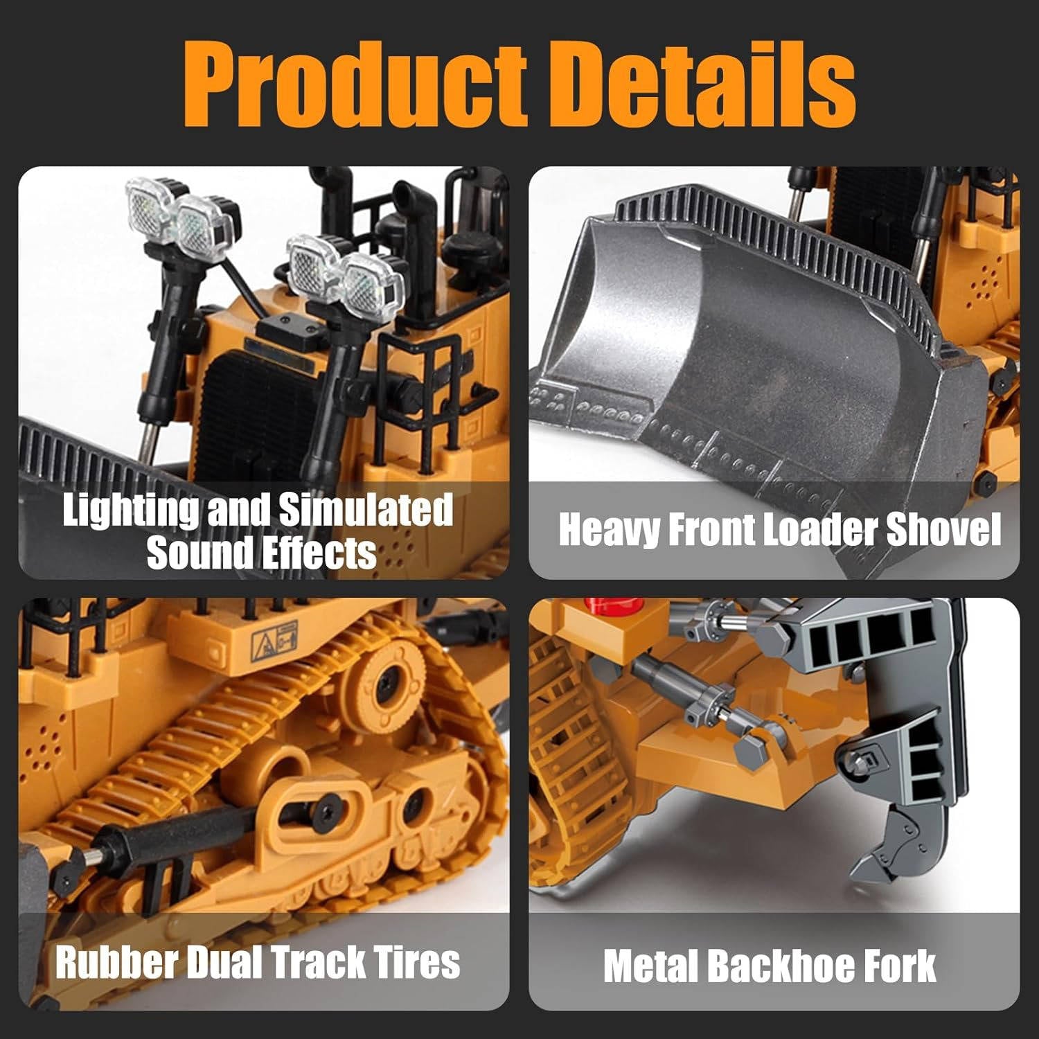 4WD Remote Control Excavator Bulldozer Dump - product detail 11
