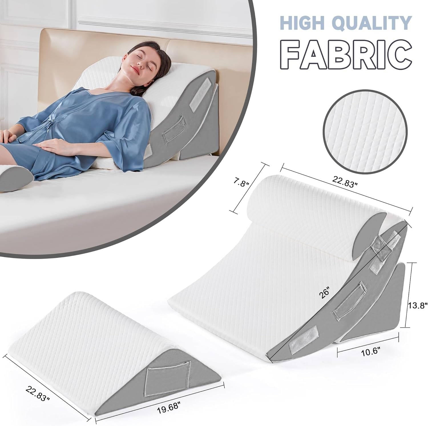 4Pcs Orthopedic Bed Wedge Pillow Set - product detail 4
