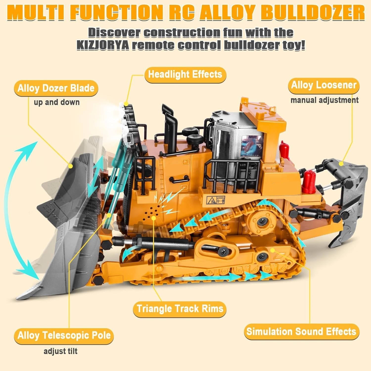4WD Remote Control Excavator Bulldozer Dump - product detail 9