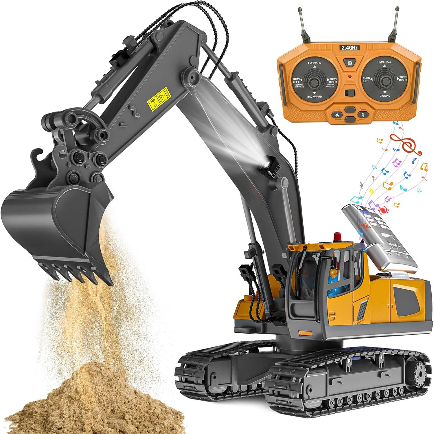 NOMOVA 4WD Remote Control Excavator Bulldozer Dump