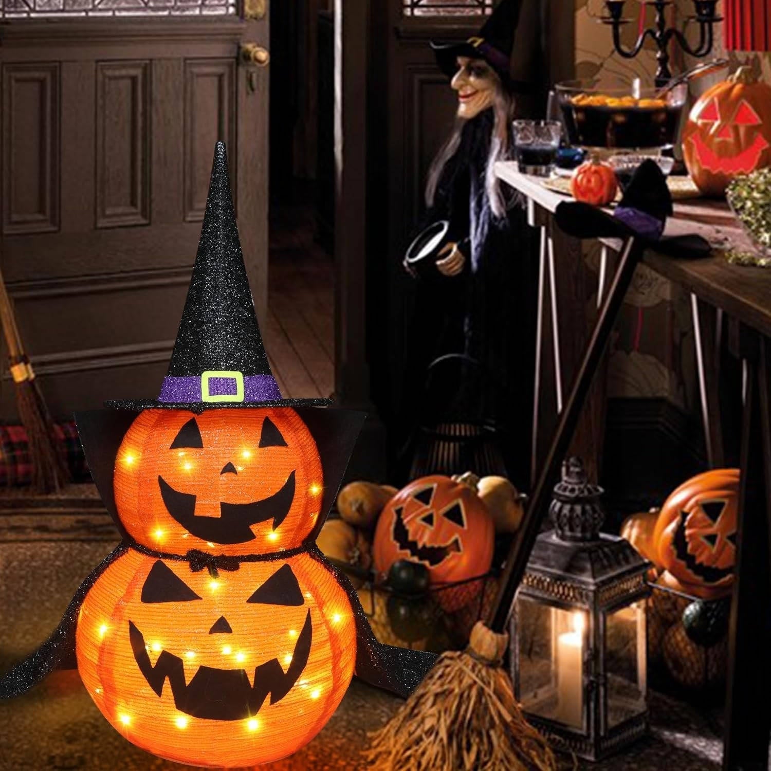 2 Pcs 3ft Halloween Collapsible Lighted In/Outdoor - product detail 3