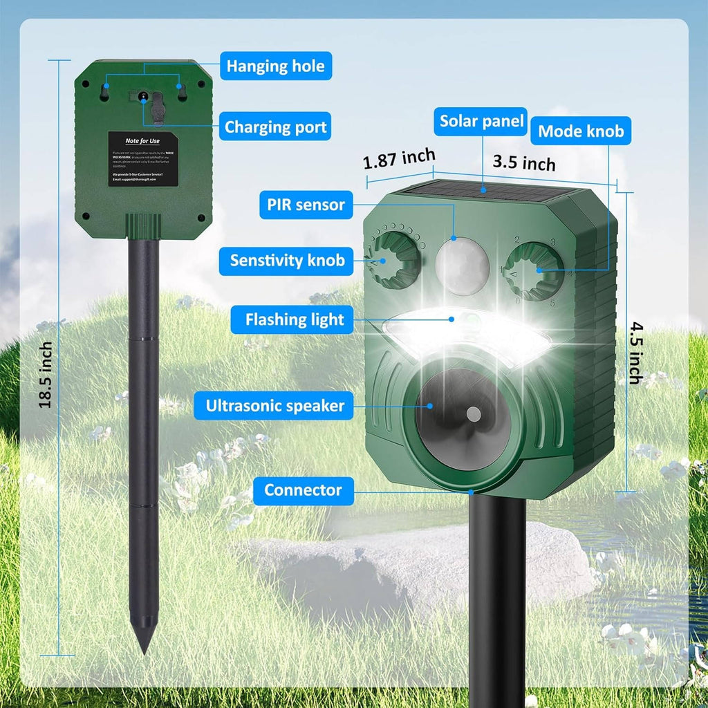 Advanced Ultrasonic Outdoor Cat And Dog Deterrent - product detail 3