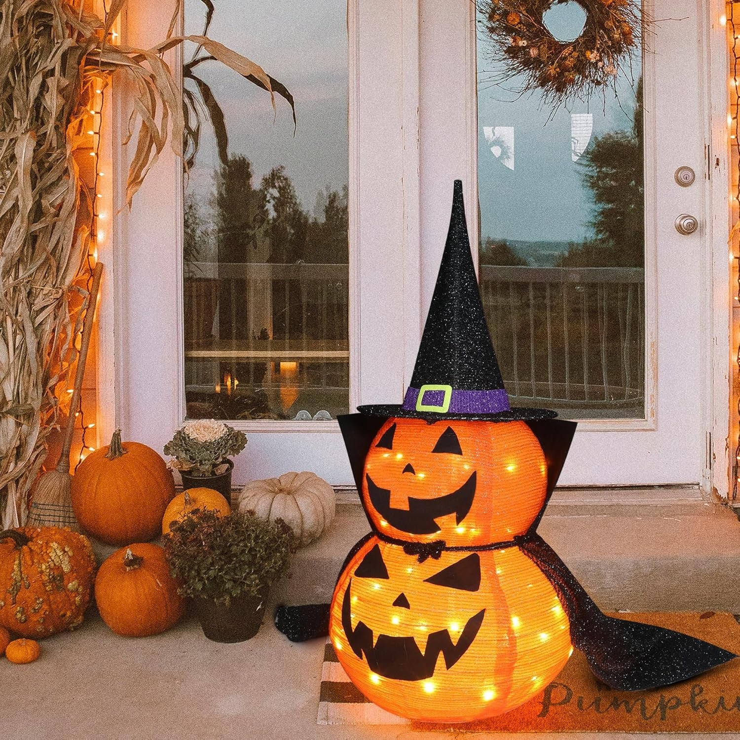 2 Pcs 3ft Halloween Collapsible Lighted In/Outdoor - product detail 4