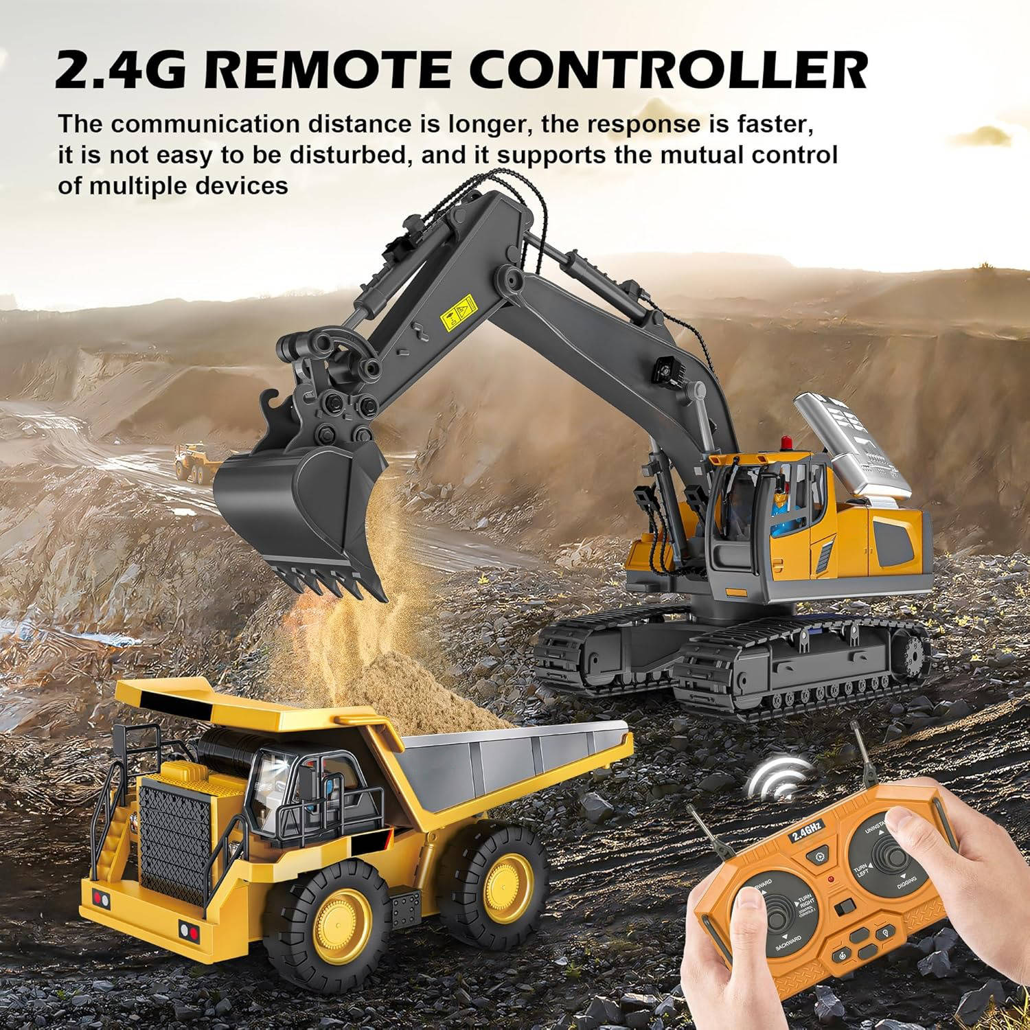 4WD Remote Control Excavator Bulldozer Dump - product detail 4
