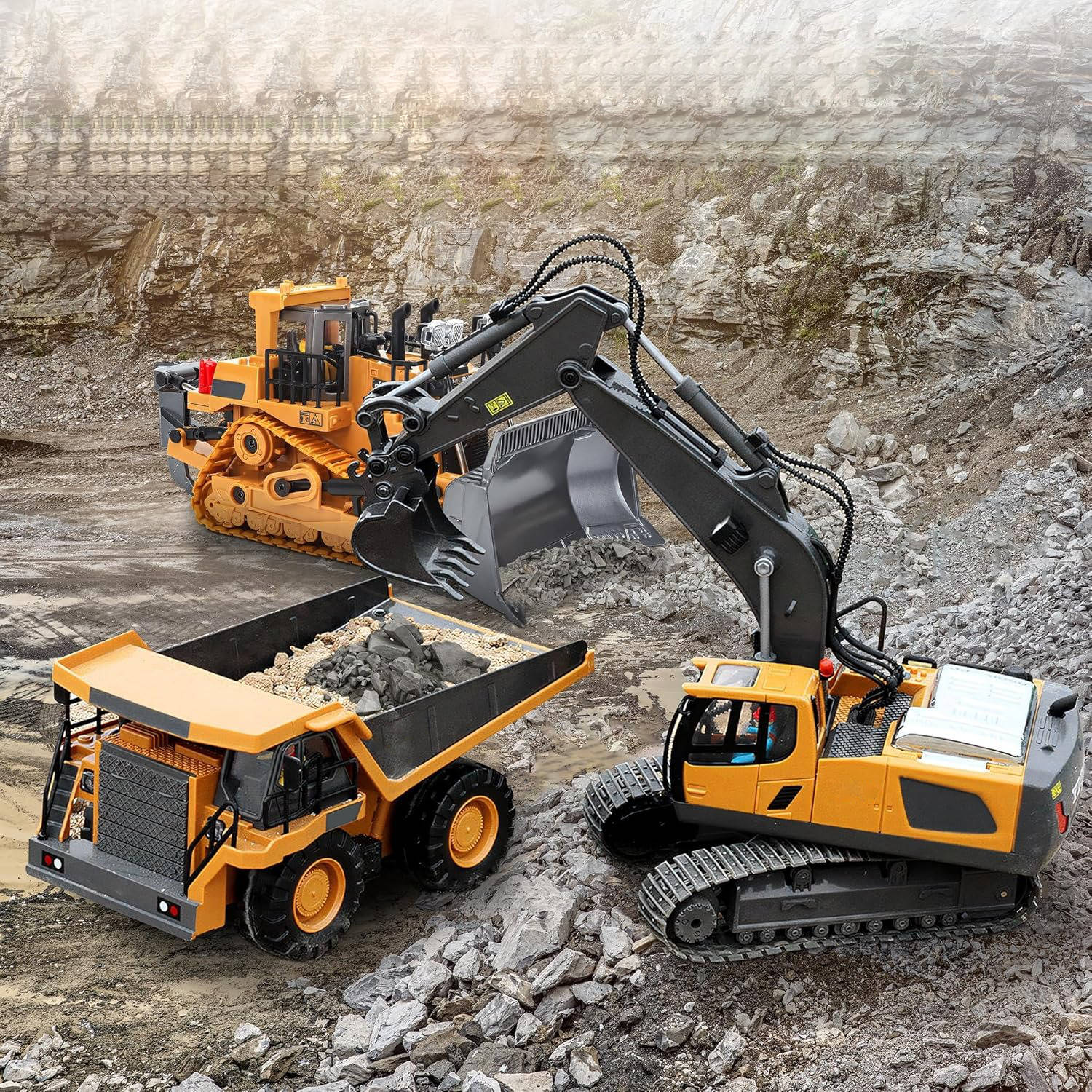 4WD Remote Control Excavator Bulldozer Dump - product detail 6