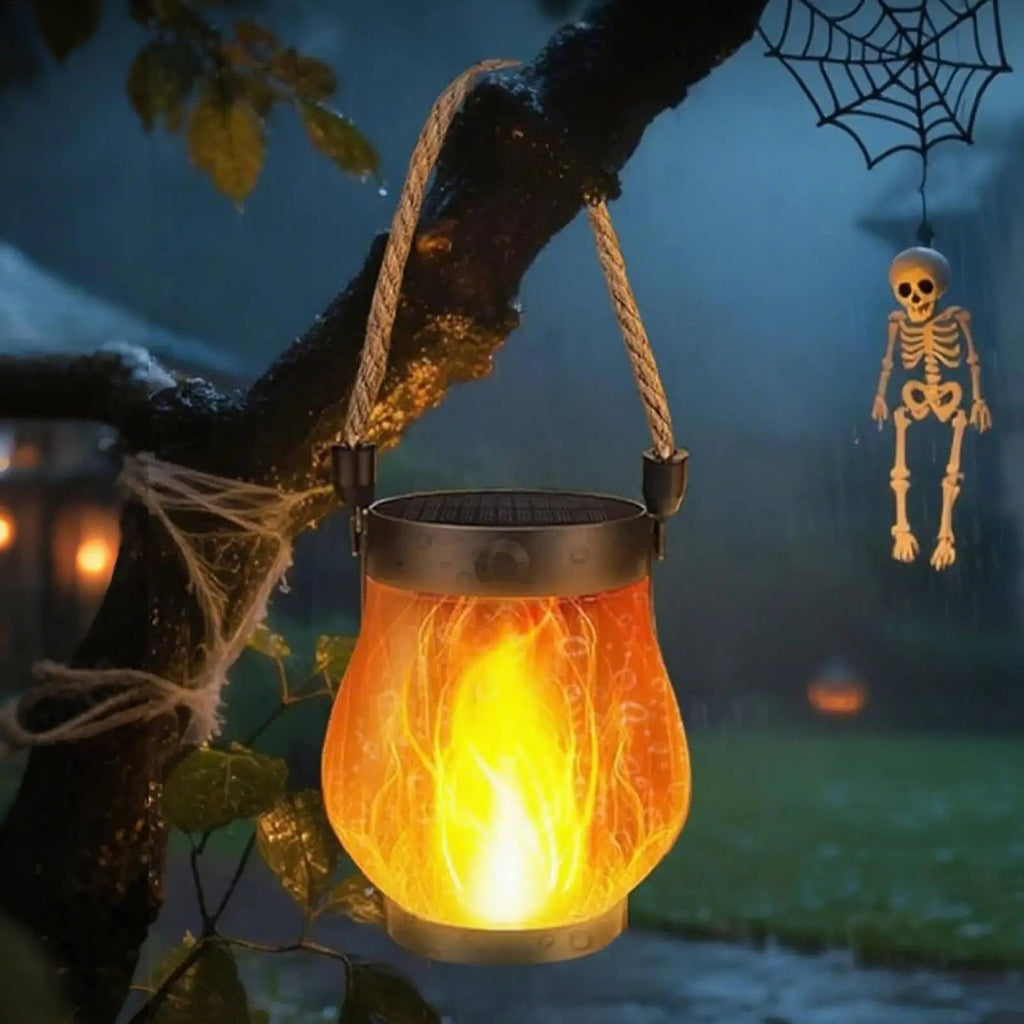 Solar Outdoor Porch Flame Lanterns - product detail 5
