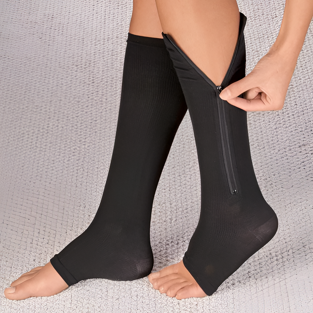 Zippered Compression Socks Support Stockings 20-30 mmHg - product image 2