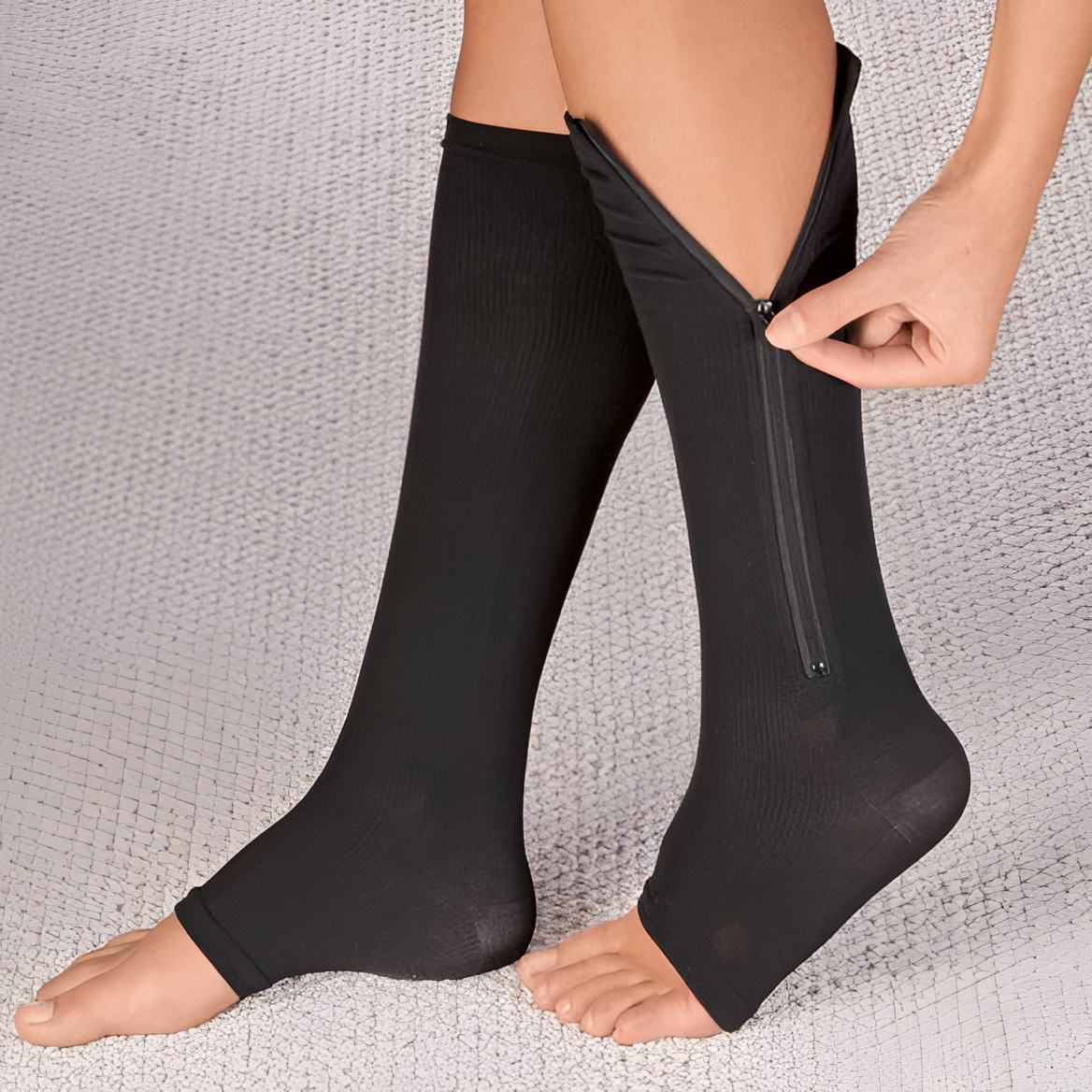 Zippered Compression Socks Support Stockings 20-30 mmHg - product image 2