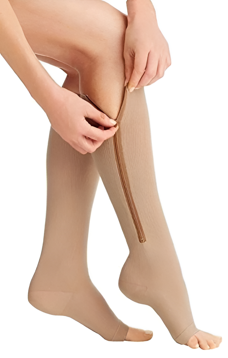 Zippered Compression Socks Support Stockings 20-30 mmHg - product image 1
