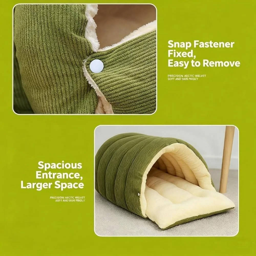 Removable and Washable Winter Closed off Cat Bed - product detail 5