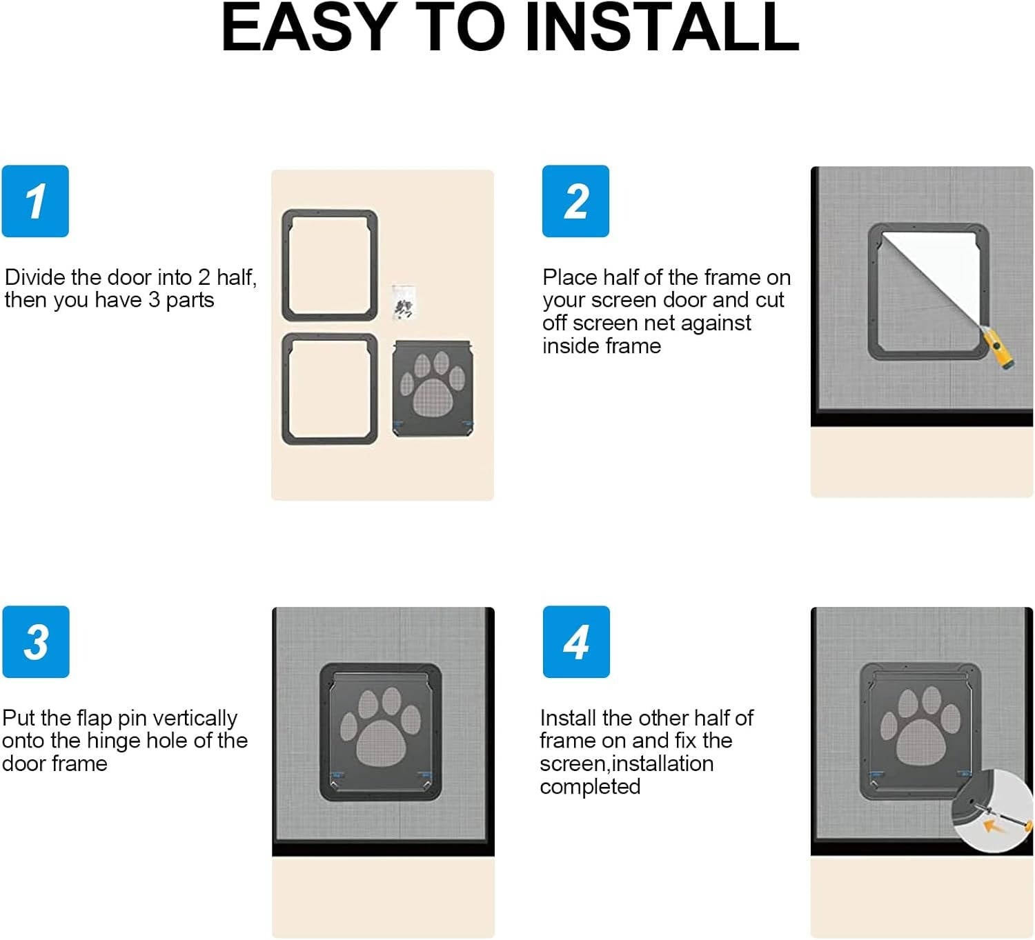 Pet Screen Door For Dogs And Cats - product detail 5