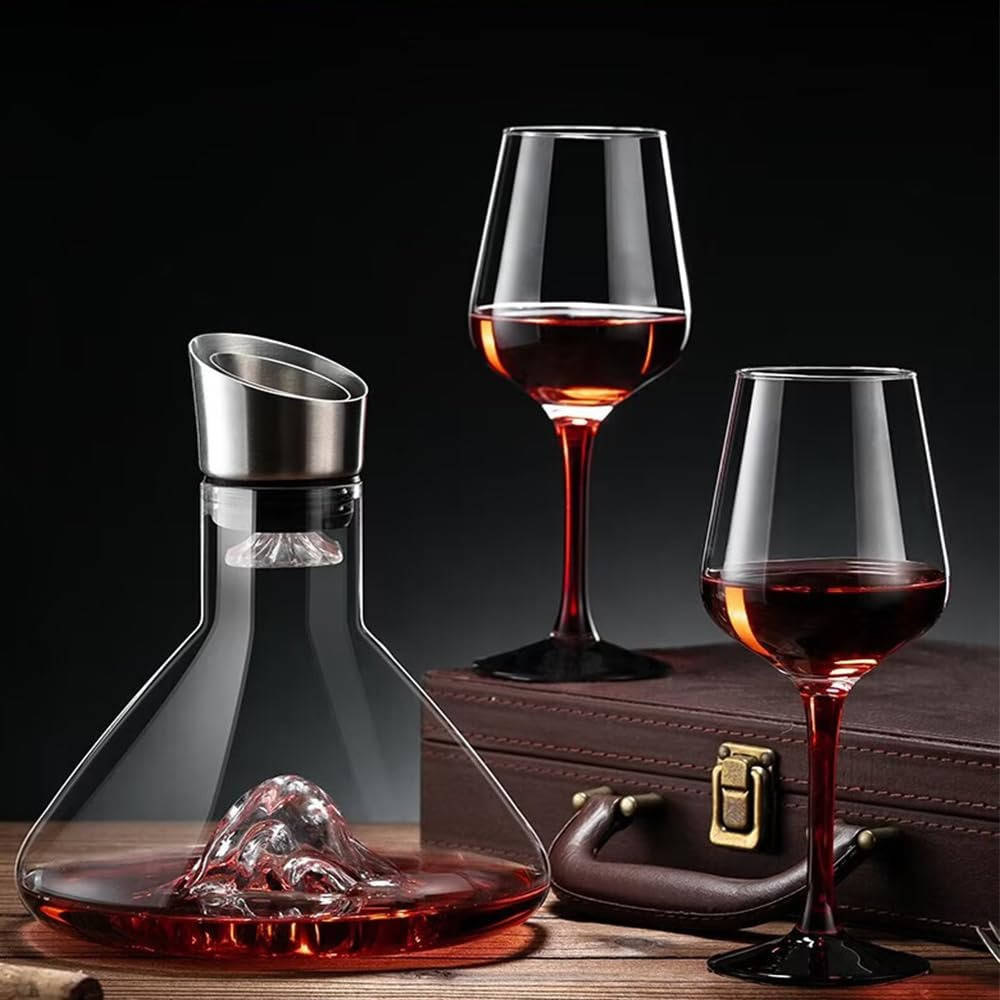 Crystal Glass Wine Decanter Aerator Carafe - product detail 8