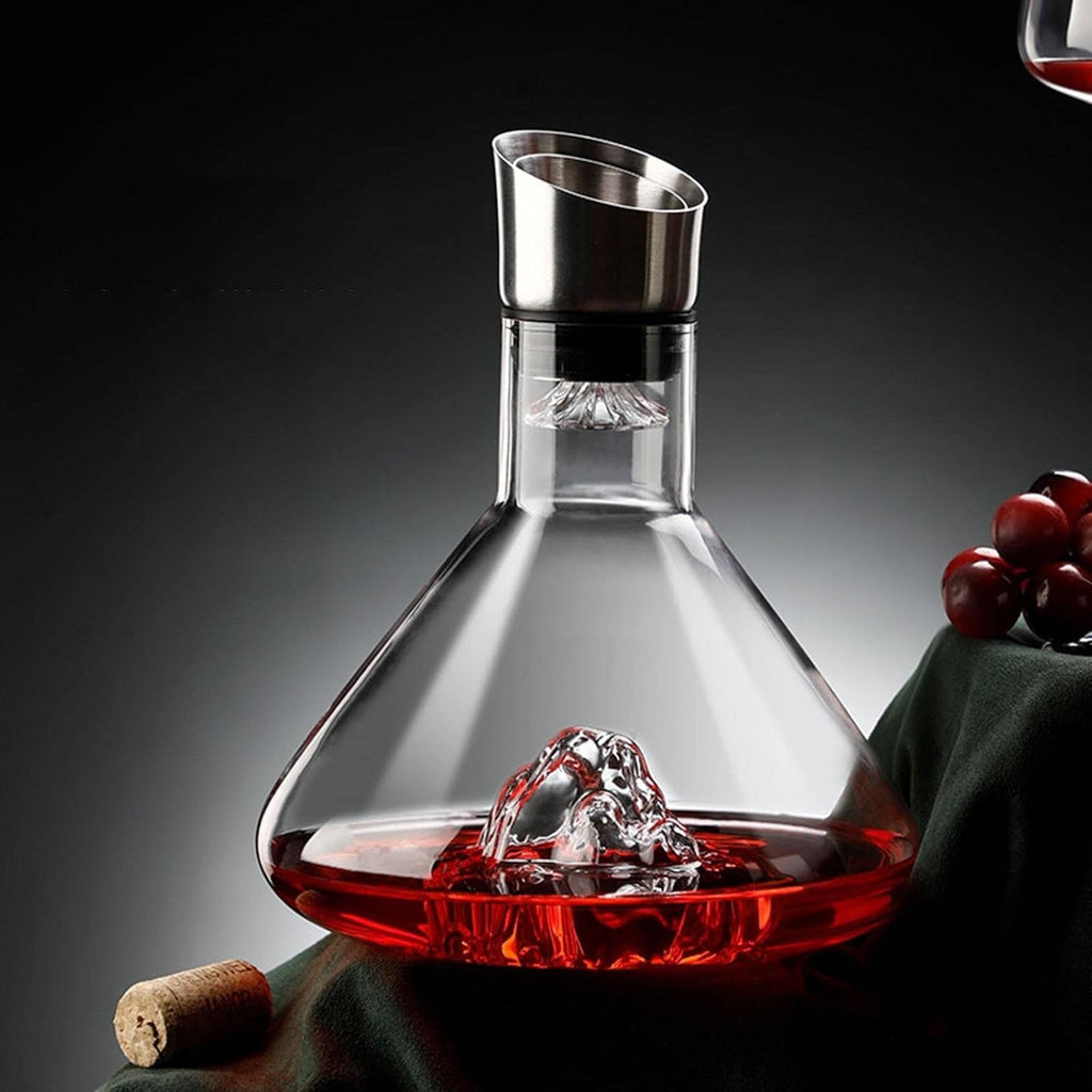 Crystal Glass Wine Decanter Aerator Carafe - product detail 7