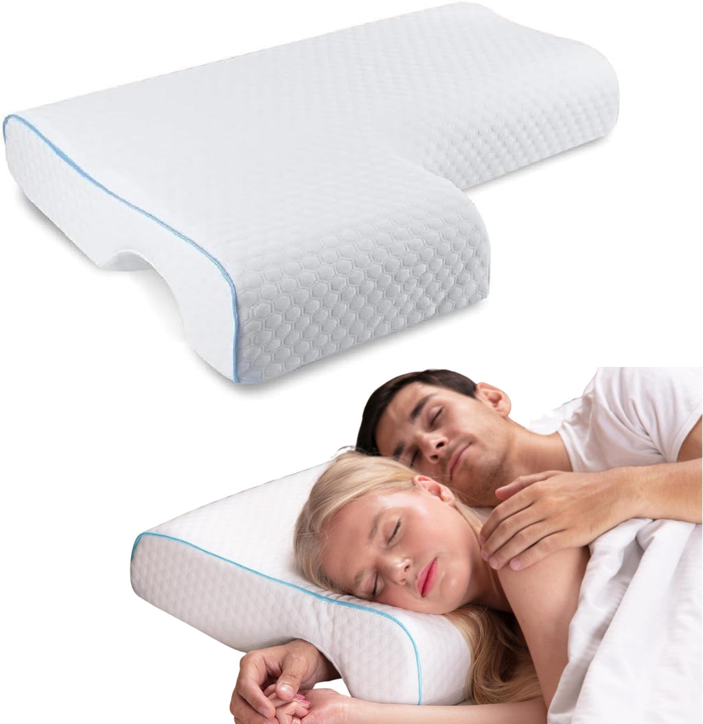 NOMOVA Orthopedic Couple Pillow With Arm-Tunnel For Cuddling