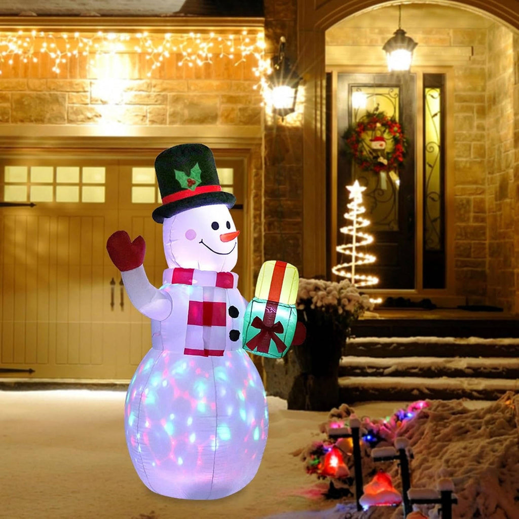 Outdoor Christmas Decorations Inflatable Snowman With LED - product detail 3