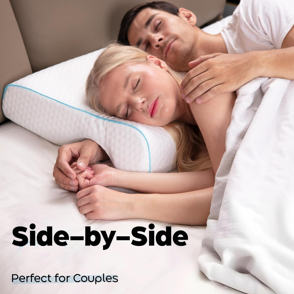Orthopedic Couple Pillow With Arm-Tunnel For Cuddling - product detail 2