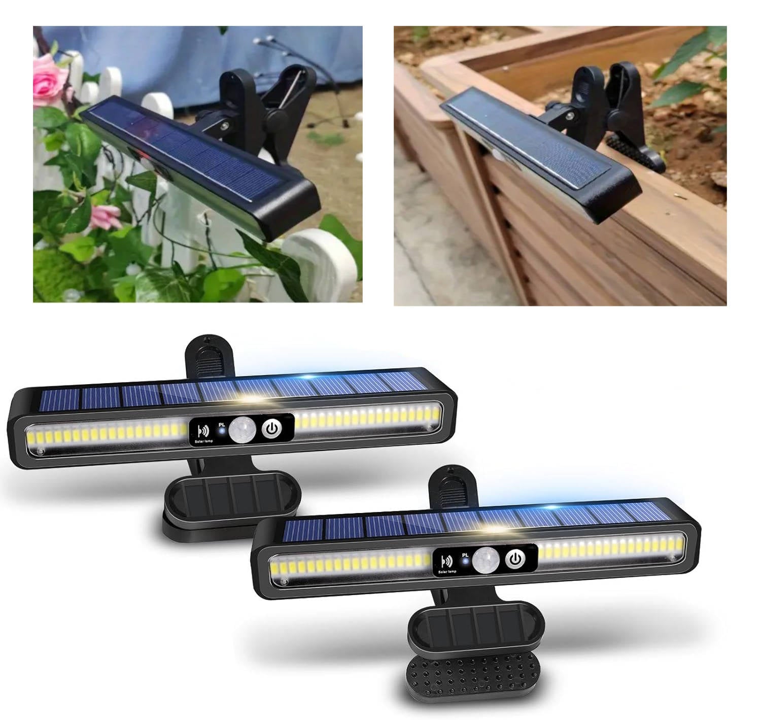 NOMOVA 2 Set Portable Solar Fence Lights