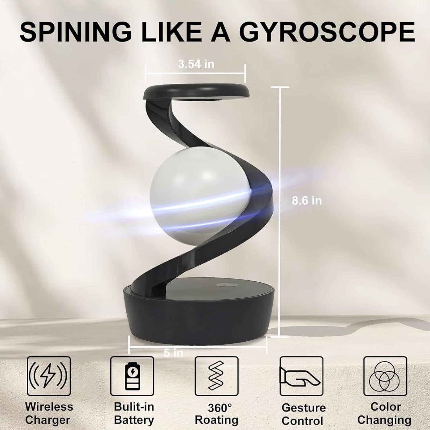Levitating Moon Lamp Gesture Control & Wireless Charging - product detail 4