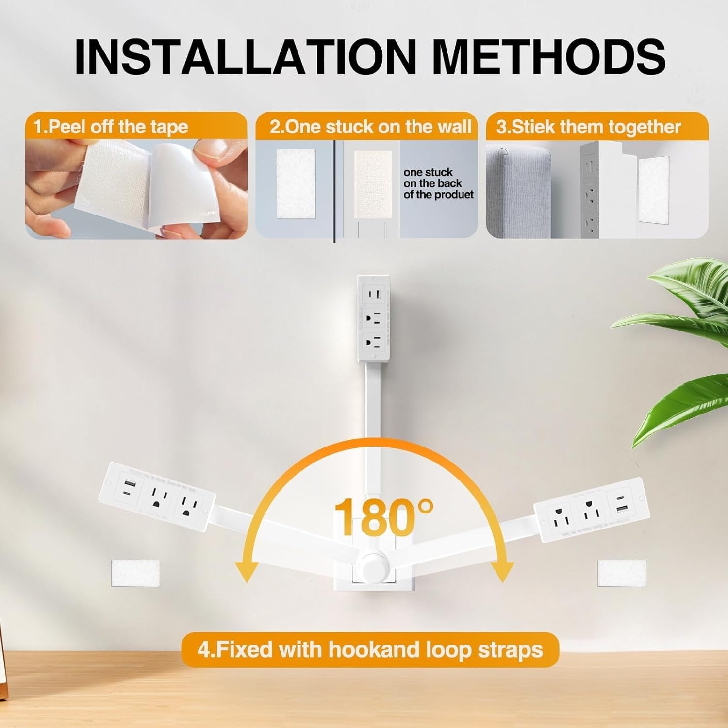 Plug in Extender Outlet with Rotating Arm - product detail 3
