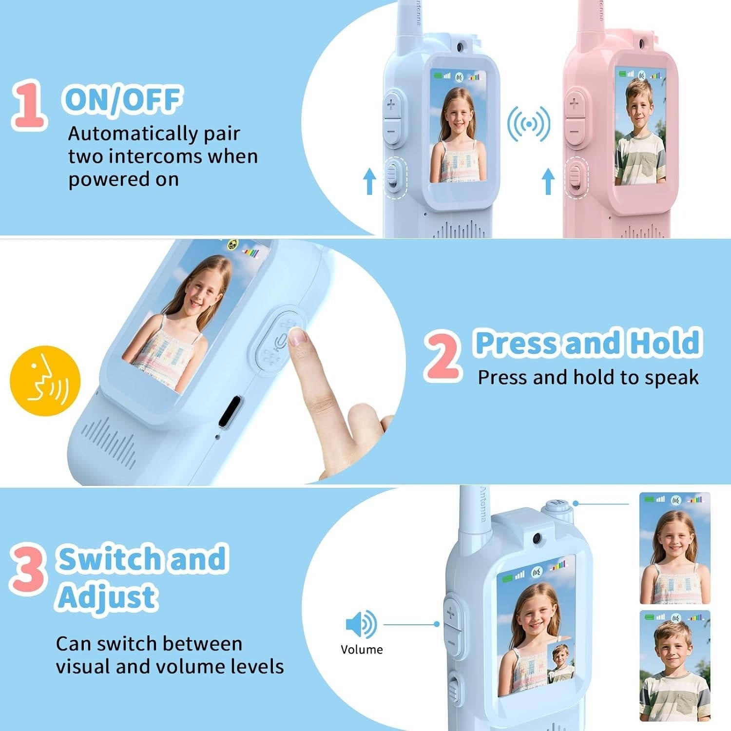 Kids Walkie Talkies Video Voice & Chat 2 Set - product detail 5