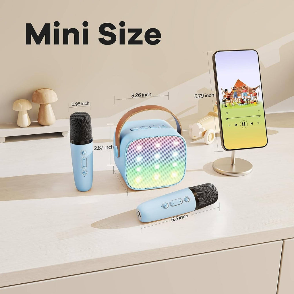 Mini Karaoke Machine with 2 Wireless Microphones - product detail 5