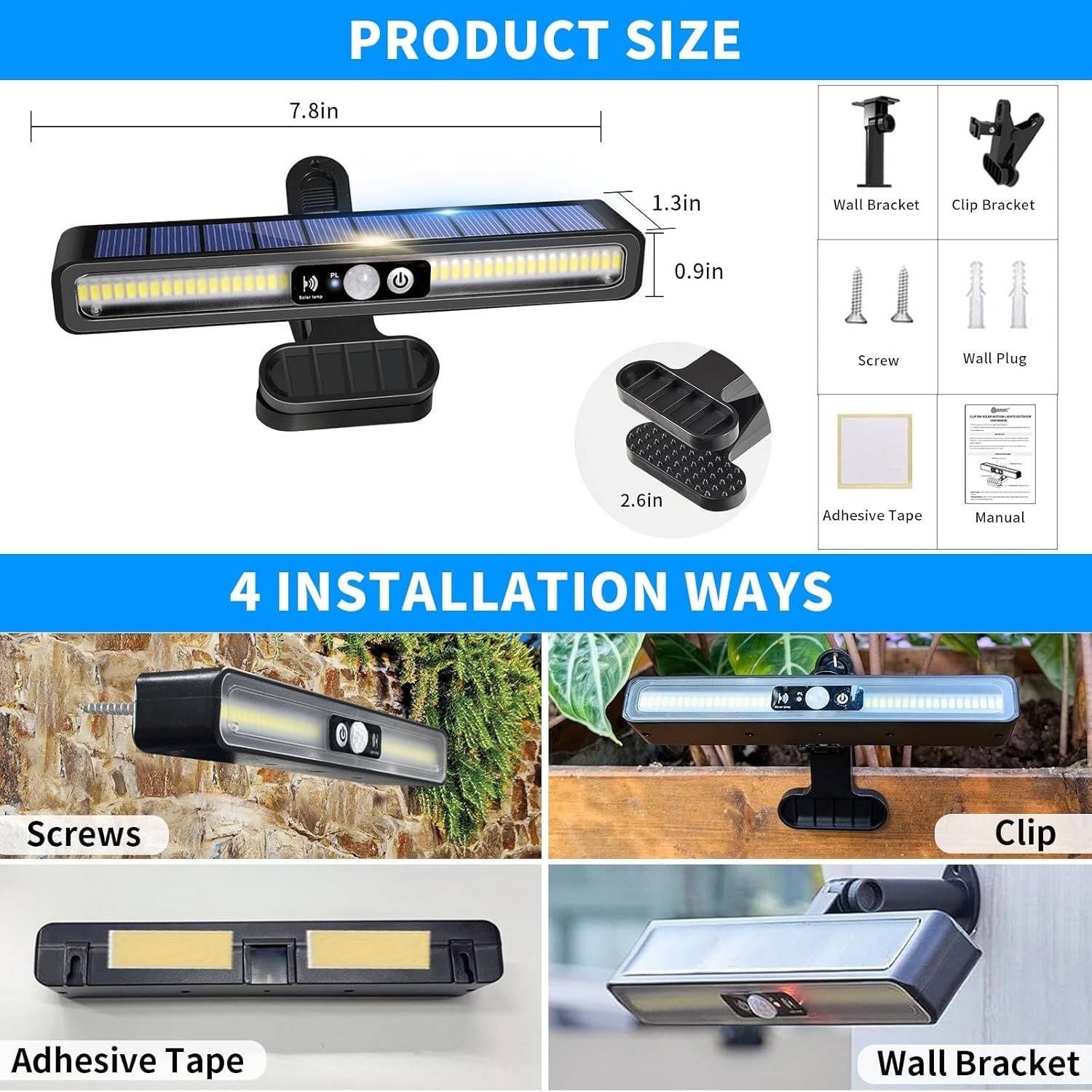 2 Set Portable Solar Fence Lights - product detail 6