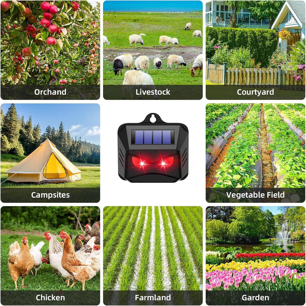 2pcs Solar Powered Ultrasonic Animal Repellent - product detail 8