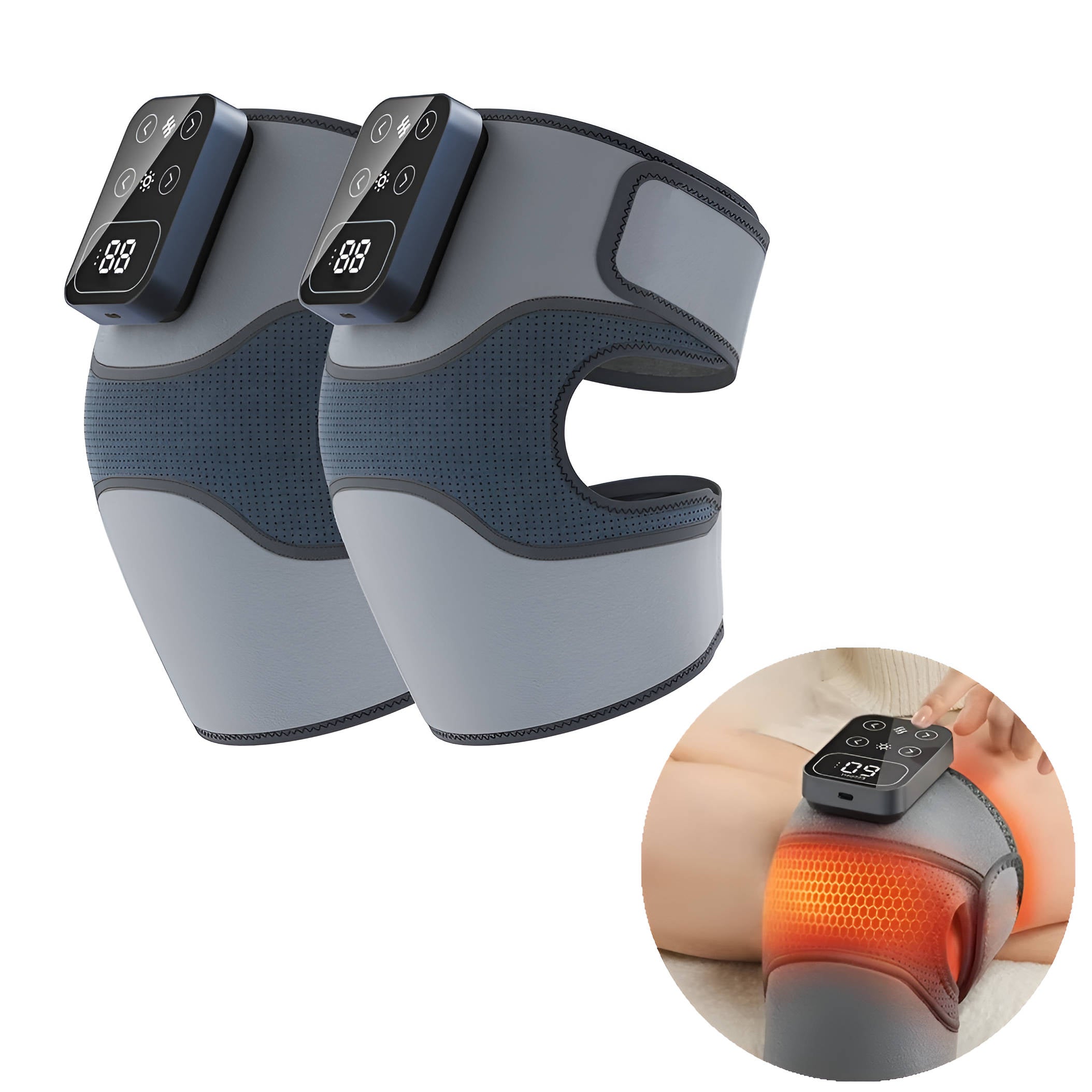 NOMOVA Cordless Knee Massager With Heat Vibration For Pain Relief