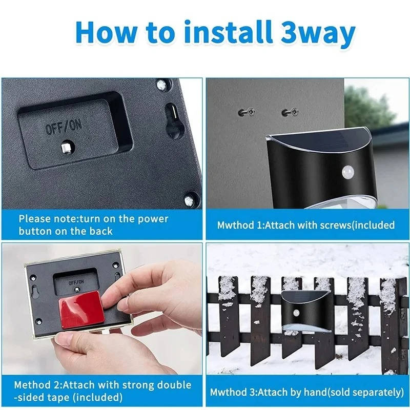Fence Light Stair Lights Outdoor - Motion Sensor - product detail 6