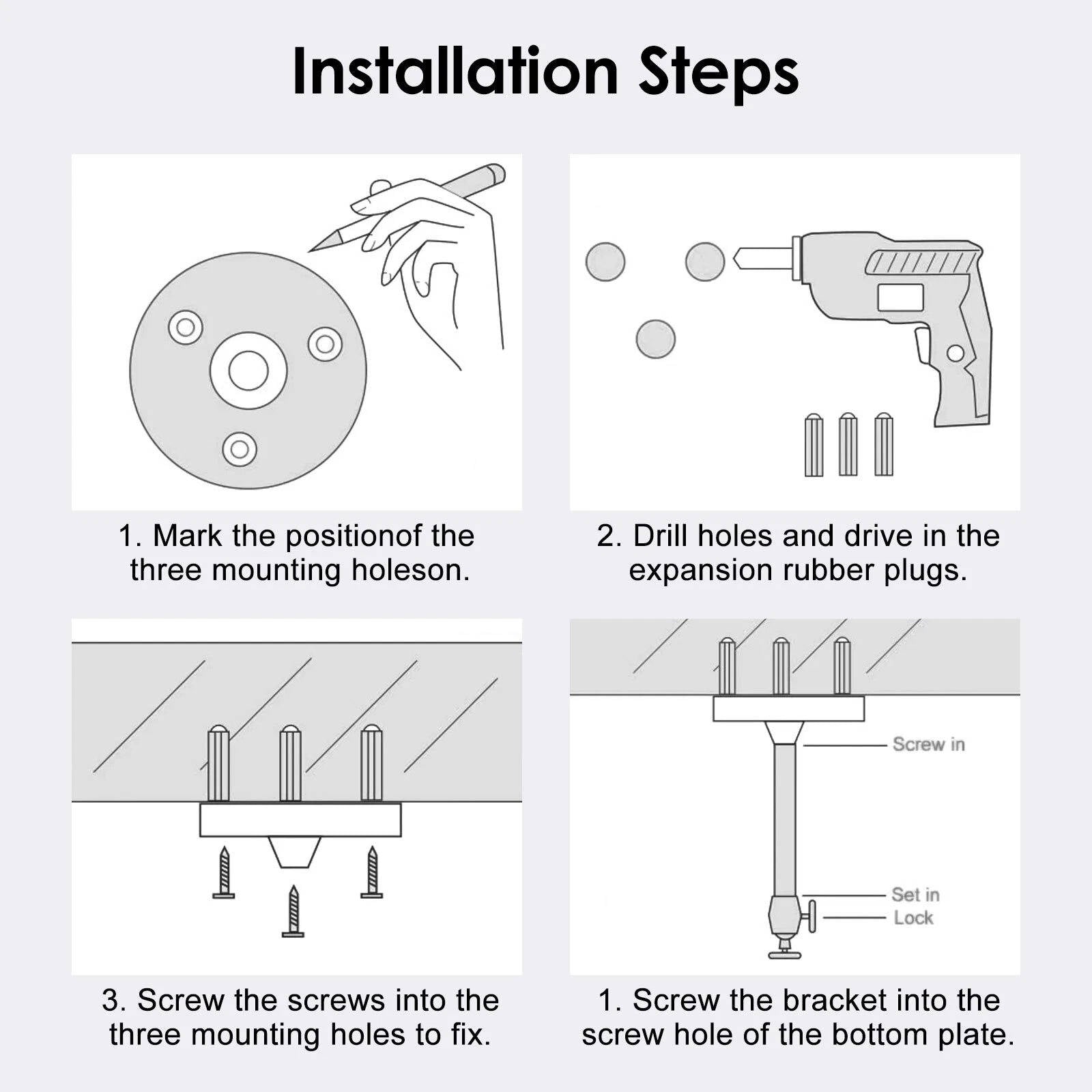 Universal Projector Ceiling Mount Kit - product detail 7