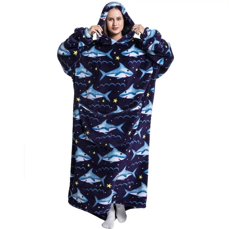 Long Wearable Blanket Hoodie - product detail 9