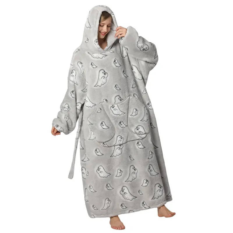 Long Wearable Blanket Hoodie - product detail 13