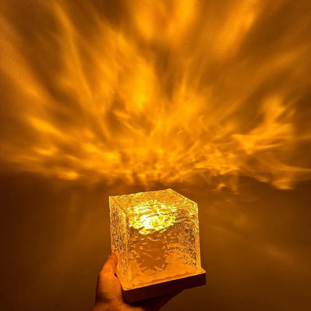 Lámpara Cubo Aurora LED Cambia Color con Resplandor Prisma